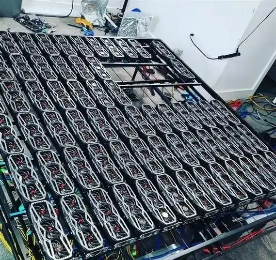 Exterior view of a large-scale mining farm